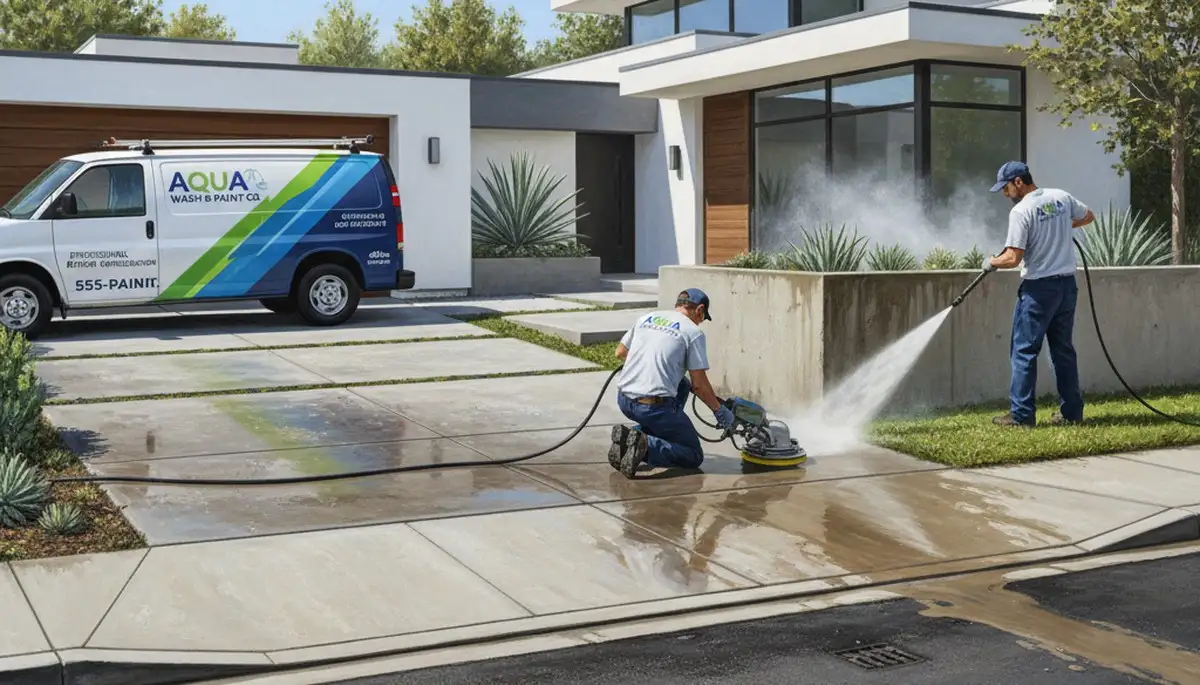 Hartford, CT concrete pressure cleaning for driveways, patios, and walkways by Hartford Paint Pros