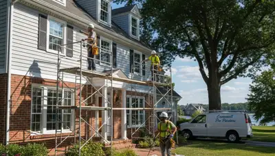 Hartford, CT painting contractor on a residential exterior painting project