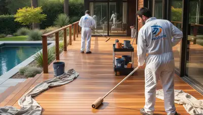 Hartford, CT deck painting service with durable wood coating for New England weather