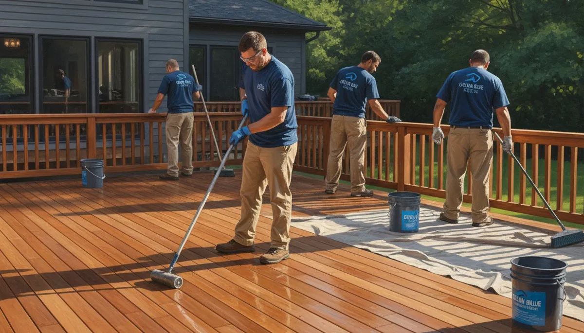 Hartford, CT deck sealing service by Hartford Paint Pros protects wood from weather damage