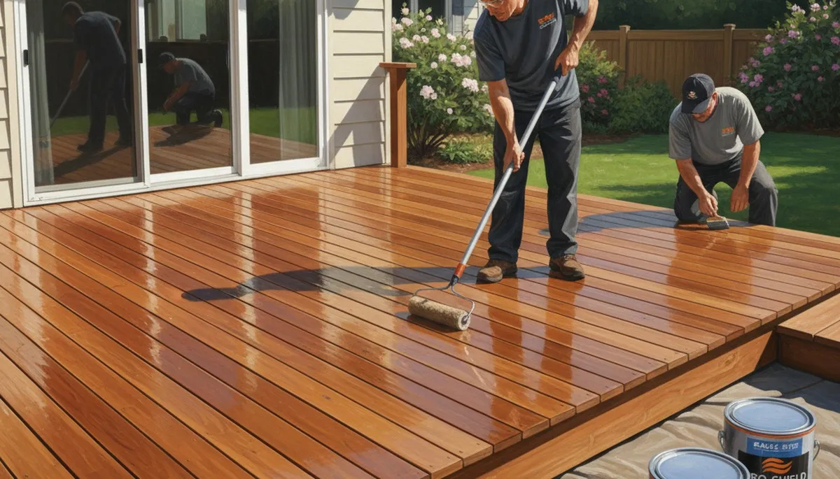 Hartford, CT deck sealing service protecting wood from weather and sun by Hartford Paint Pros