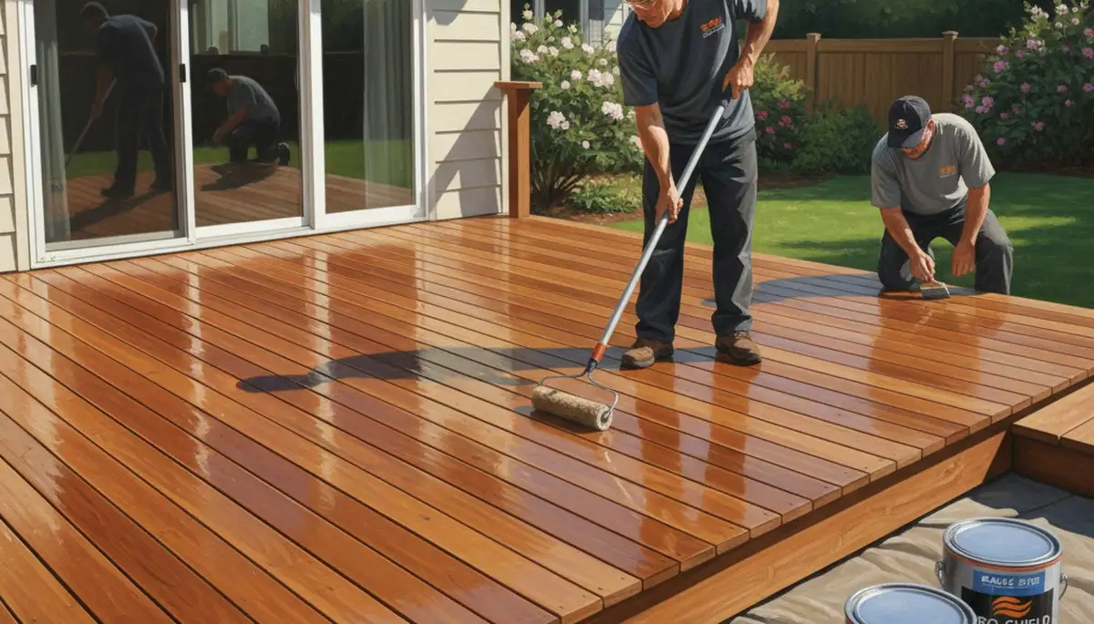 Hartford, CT deck sealing service protecting wood from weather and sun by Hartford Paint Pros