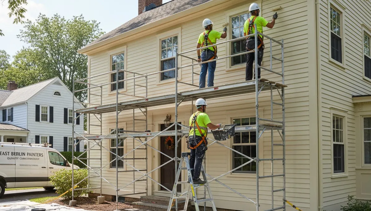 Hartford, CT painting contractor completing professional interior painting for a home improvement project