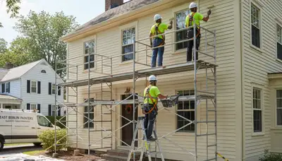Hartford, CT painting contractor completing professional interior painting for a home improvement project