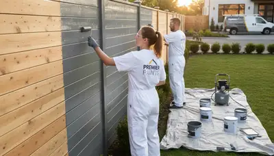 Fence painting service in Hartford, CT protecting wood and metal from weather damage