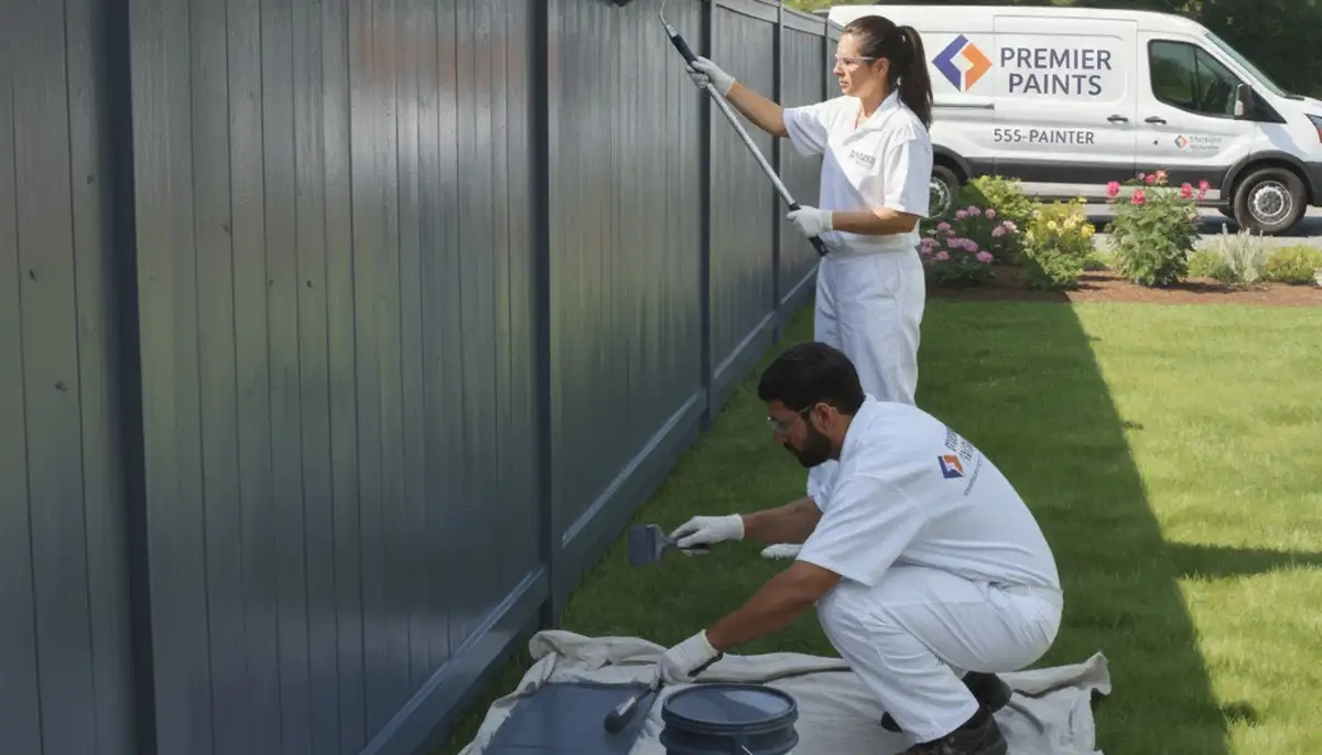 Fence painting service in Hartford, CT protecting wood and metal fences from weather damage