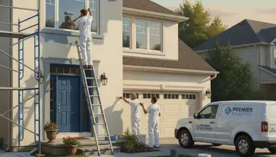 Hartford, CT house painters preparing exterior siding for a durable paint finish