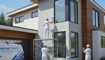 Hartford, CT house painting team prepping exterior for durable, weather-resistant finish