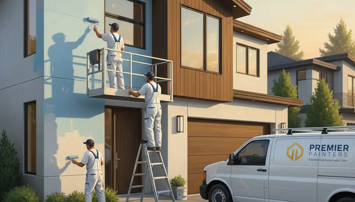Hartford, CT house painters applying exterior paint to protect homes from weather damage