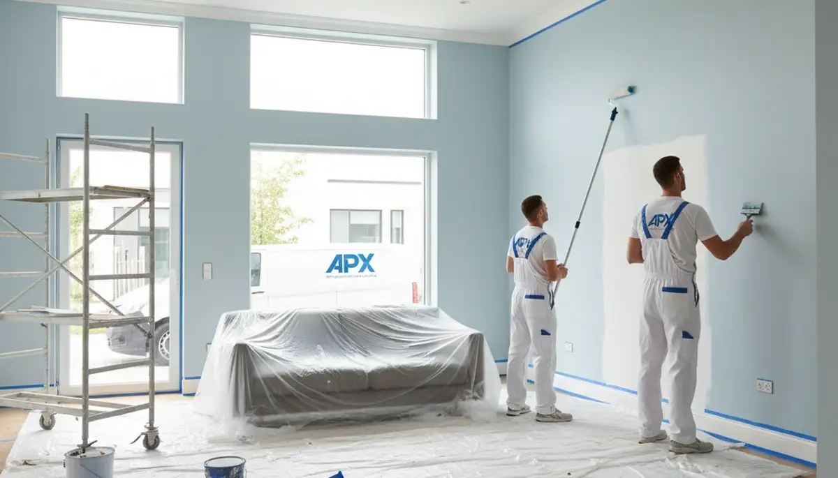 Hartford, CT interior house painting by Hartford Paint Pros, showing professional room prep and finish work