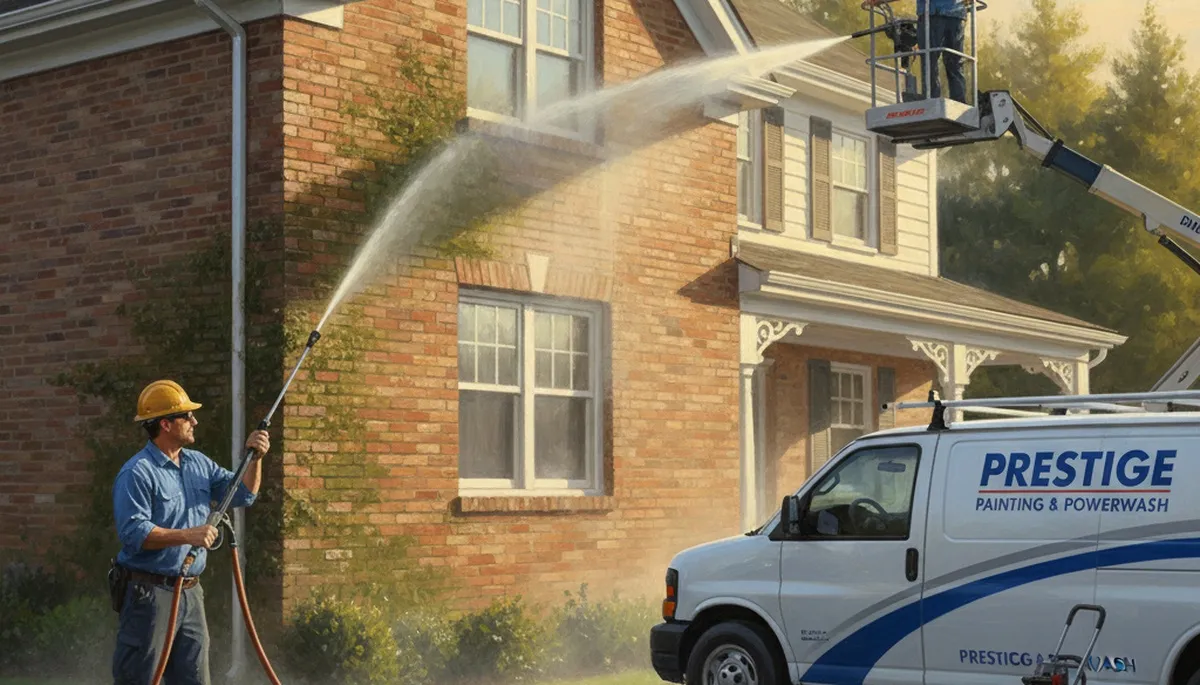 Pressure cleaning service in Hartford, CT for siding, decks, and driveways by Hartford Paint Pros