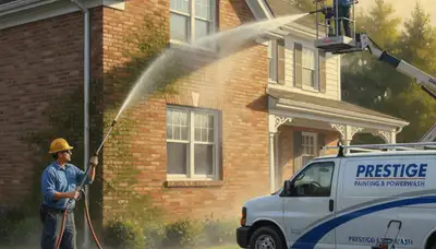 Pressure cleaning service in Hartford, CT for siding, decks, and driveways by Hartford Paint Pros