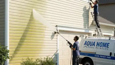 Vinyl siding pressure cleaning in Hartford, CT removes mold, mildew, and grime from a home exterior